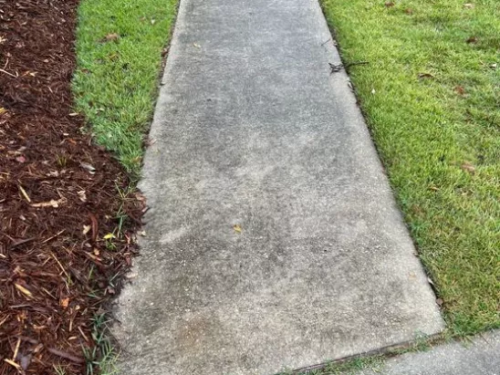 image of the side of a dirty house after a house wash