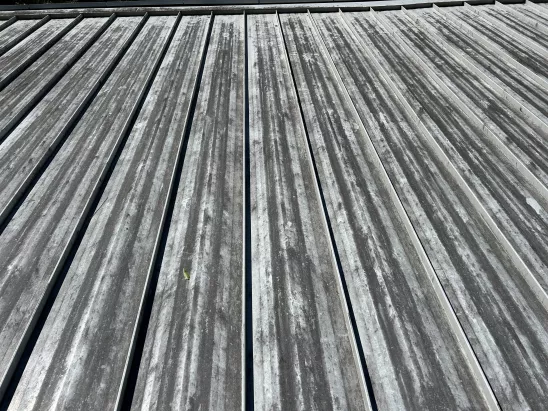image of brick home and roof after a professional washing by A-1 Window Washers